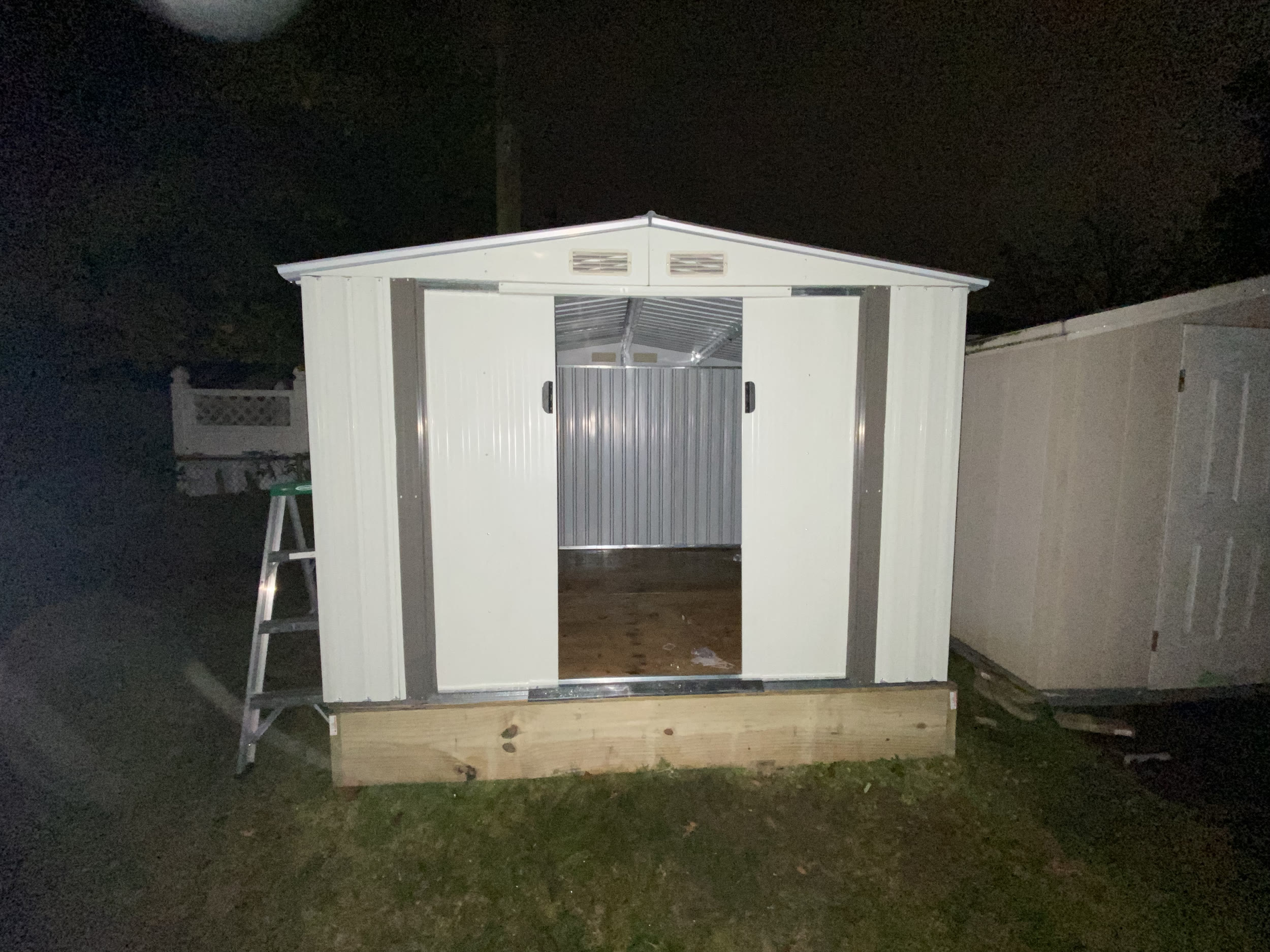 Metal storage shed installed in Valley Stream, Long Island by Jose Does It.